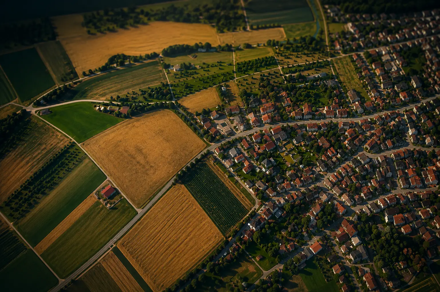 Luftaufnahme des Standorts von D&C Sanitär-Heizung-Klima in Marbach am Neckar